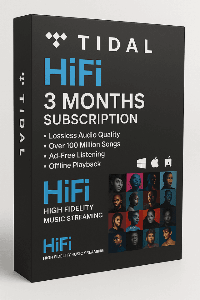 TIDAL HiFi 3 Month Subscription family plan up 6 Premium Sound Experience