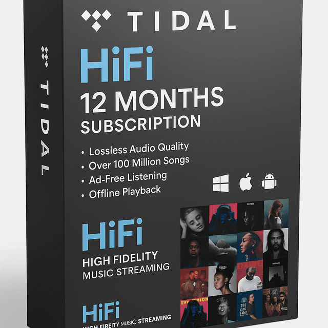 TIDAL HiFi 12 Month Subscription Premium Sound Experience